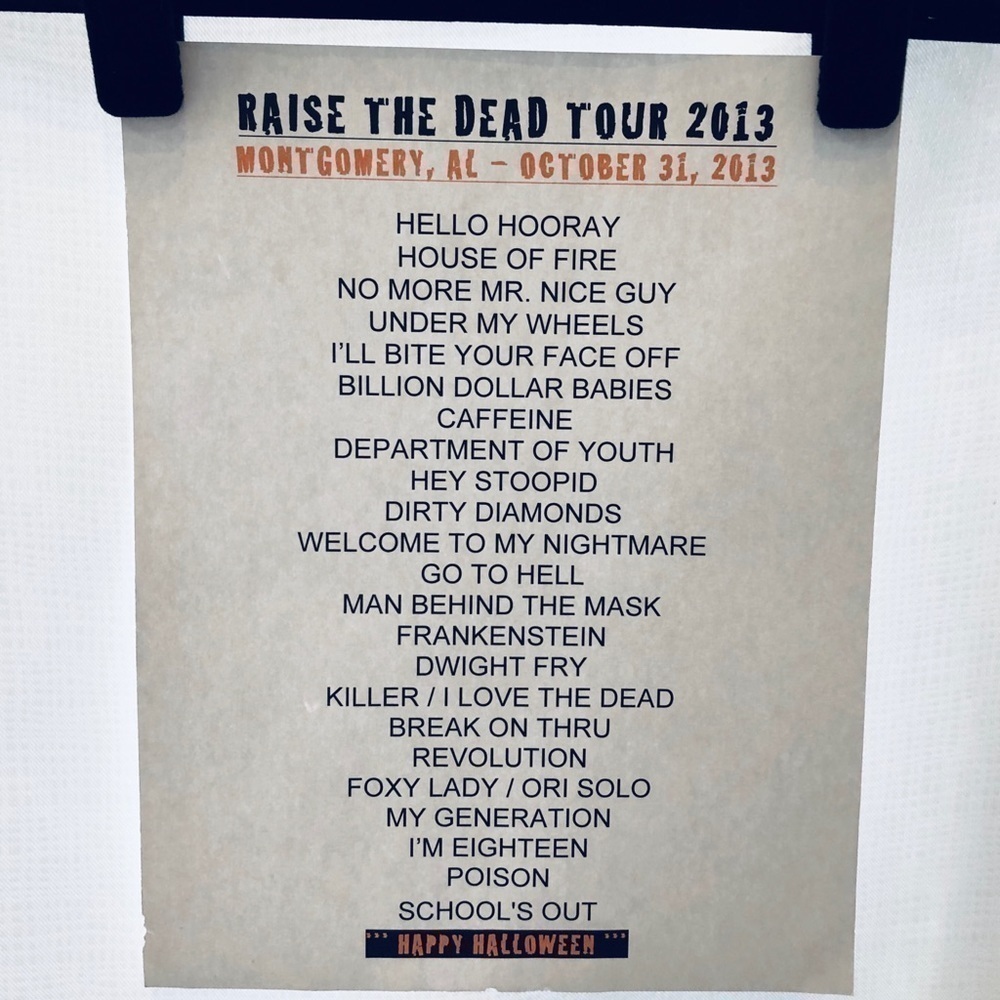 Alice Cooper 2013 Tour Raise the Dead VIP Merch Poster - Picture 7 of 7